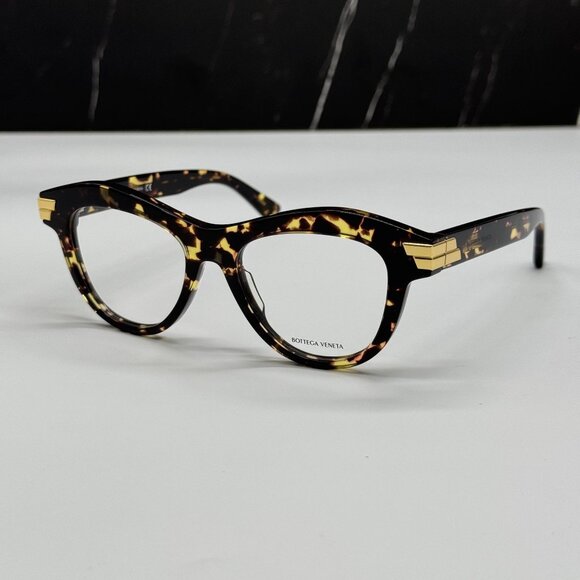 NEW BOTTEGA VENETA BV1105O 002 CAT EYE HAVANA WOMEN EYEGLASSES - Picture 2 of 8